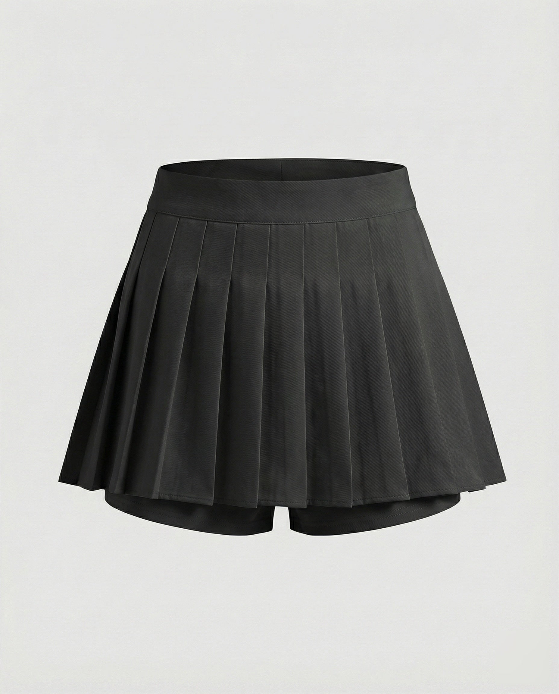 Women's Sporty Flat Waistband Pleated Skort