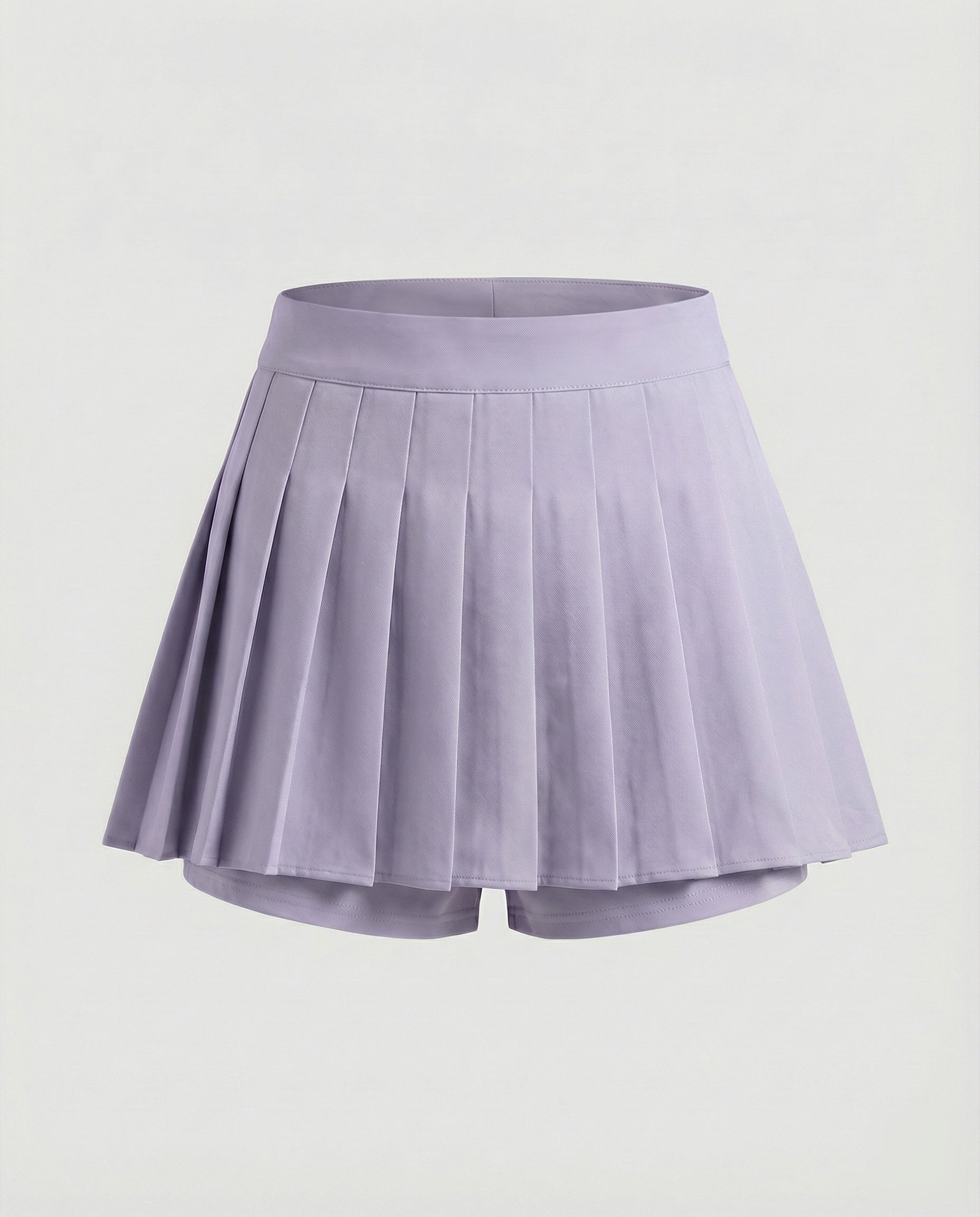 Women's Sporty Flat Waistband Pleated Skort