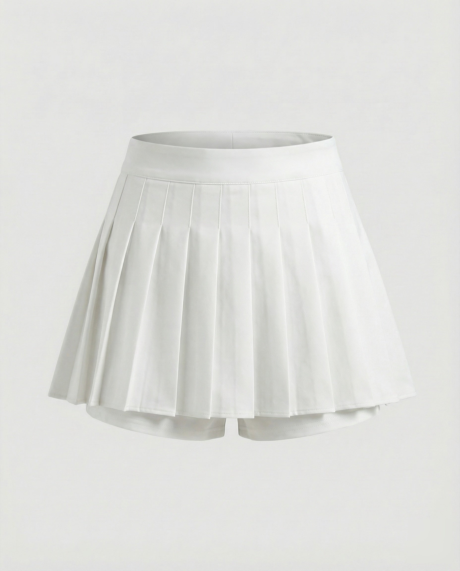 Women's Sporty Flat Waistband Pleated Skort