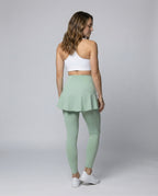 Women's Sporty Hidden Side Pocket Functional Material Sports Leggings - Back View