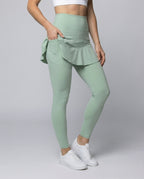 Women's Sporty Hidden Side Pocket Functional Material Sports Leggings - Lower Body View