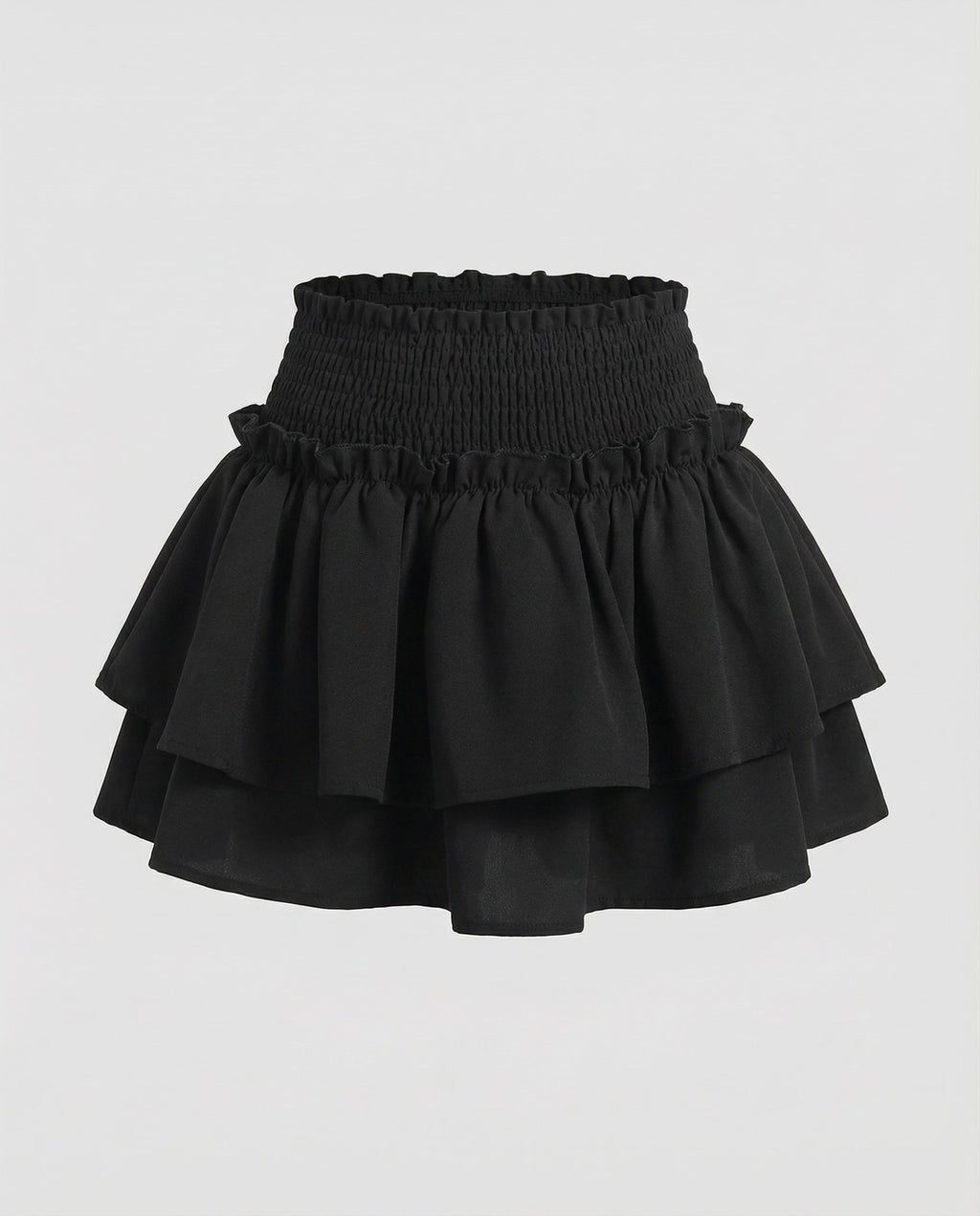 Women's Sporty Integrated Stretch-Short Mixed Fabric Layered Skort