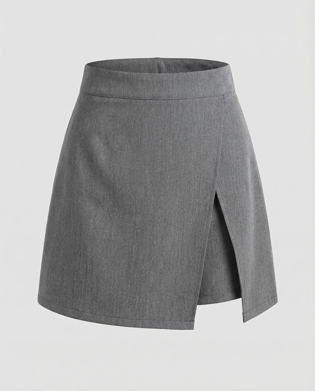 Women's Sporty A-Line Overwrap Mixed Fabric Wrap Skort
