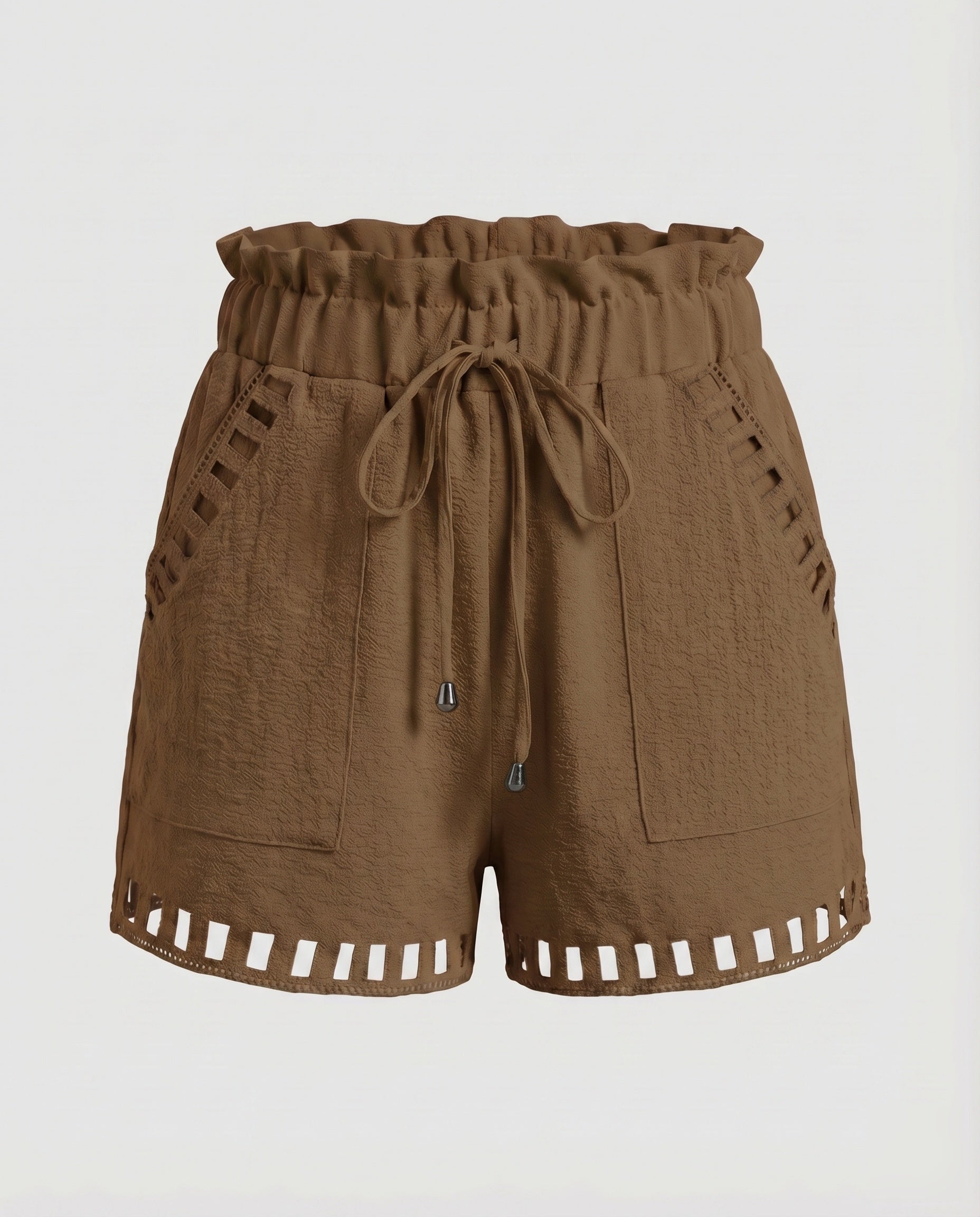 Women's Summer Shorts Ruffle Waist Drawstring