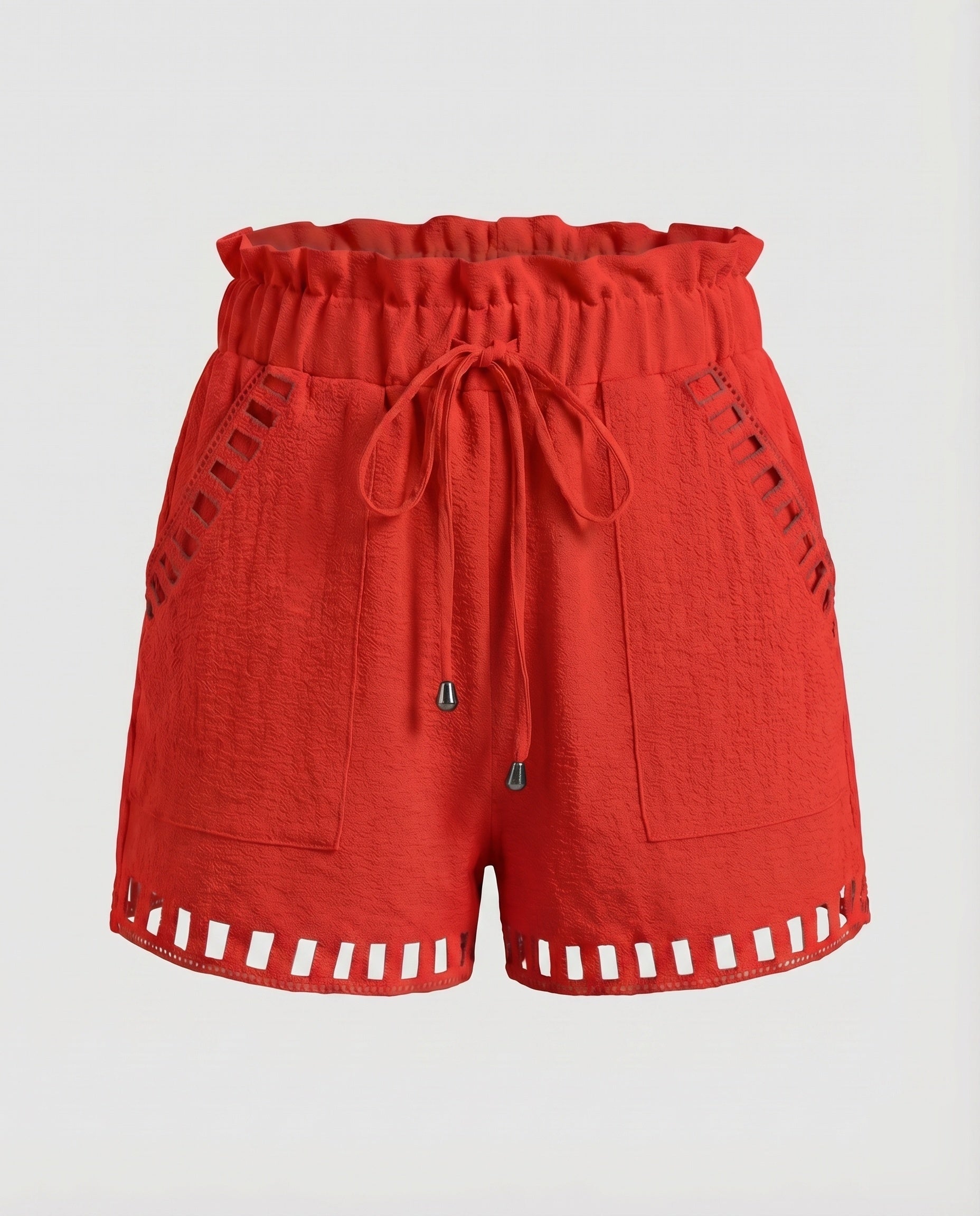 Women's Summer Shorts Ruffle Waist Drawstring