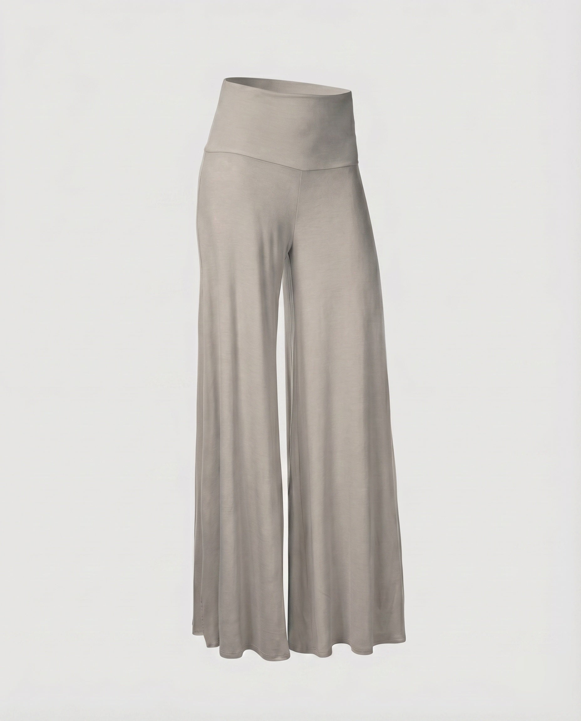 Women's Palazzo Pants High Cuff Wide Leg Flowing