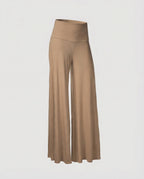 Women's Palazzo Pants High Cuff Wide Leg Flowing