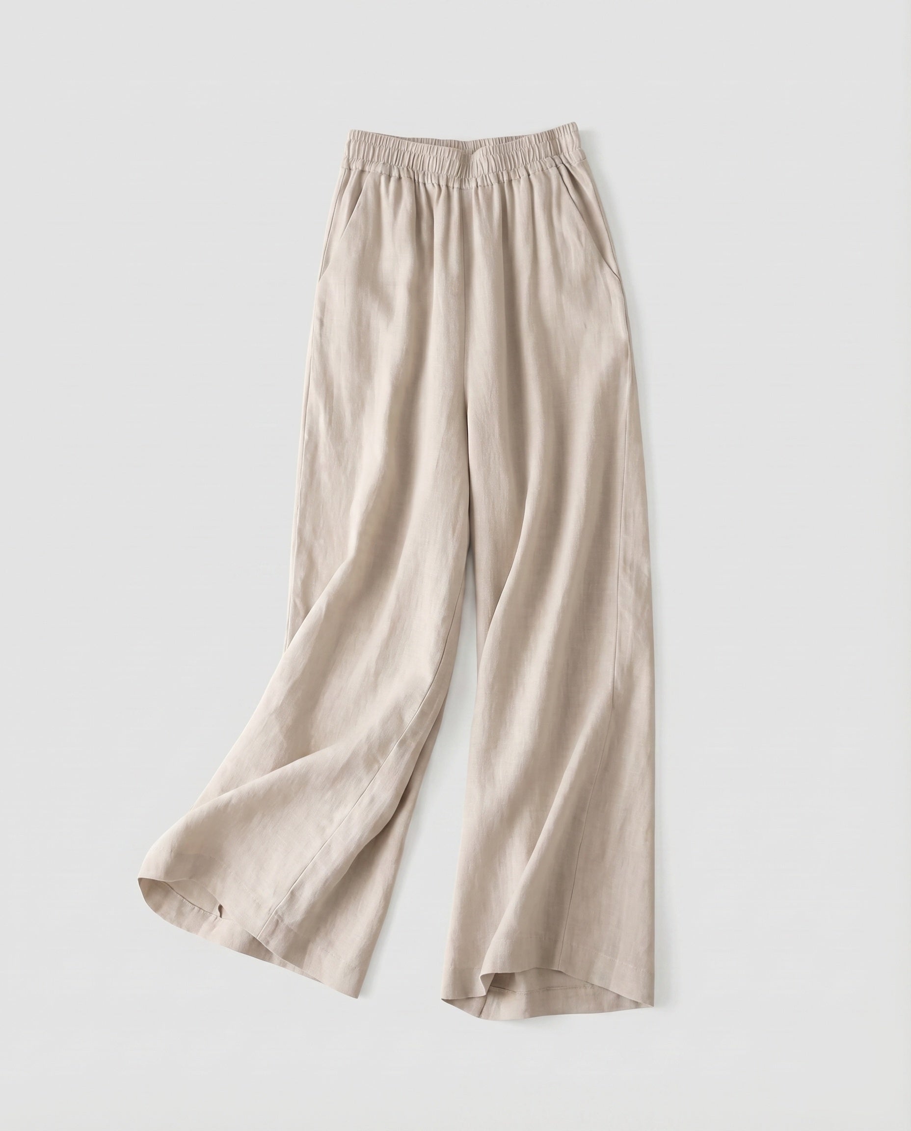 Women's Palazzo Pants Elastic Waist Flowing Fall Wide