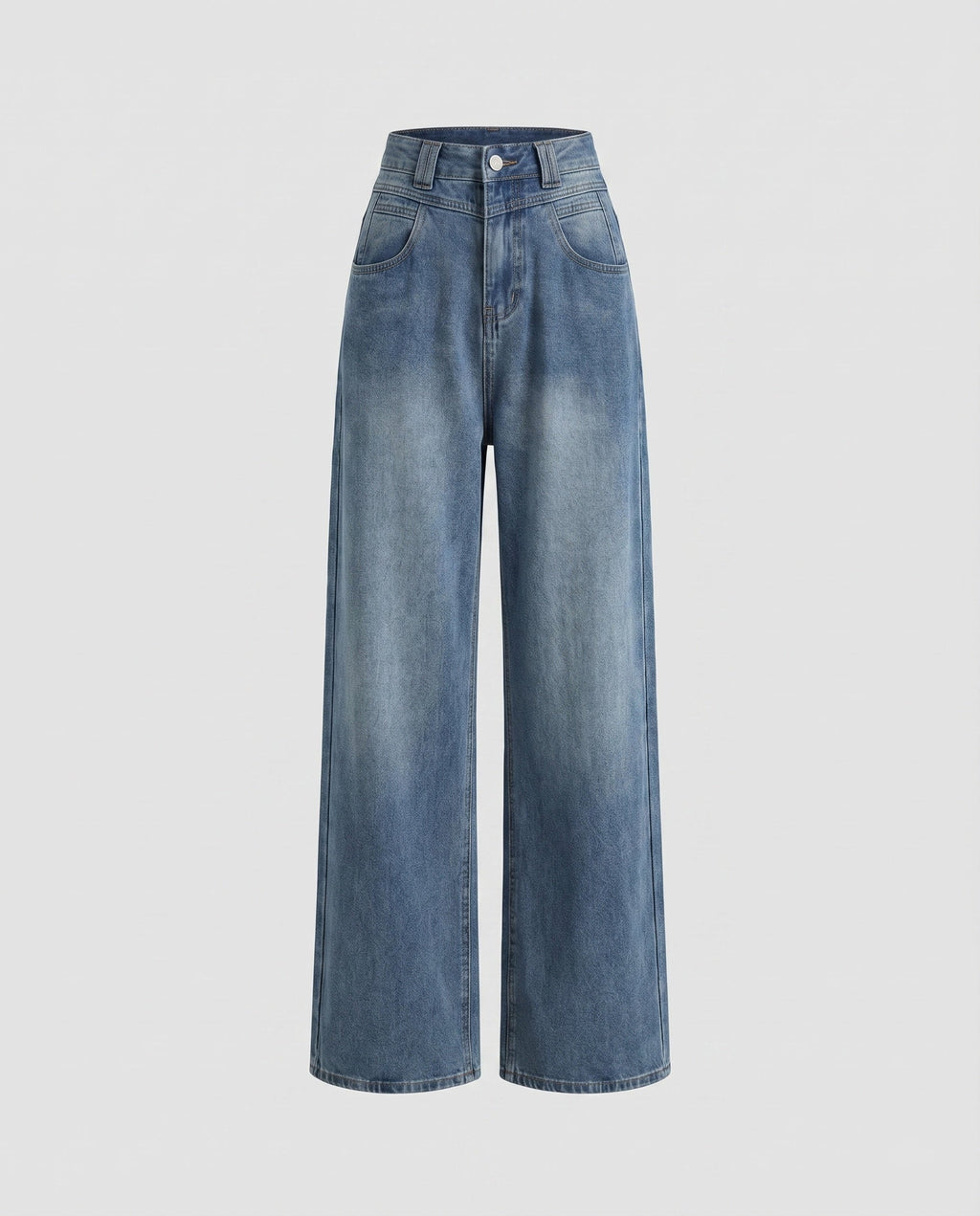 Women's Jeans Extra Wide Leg Durable Denim High Waisted