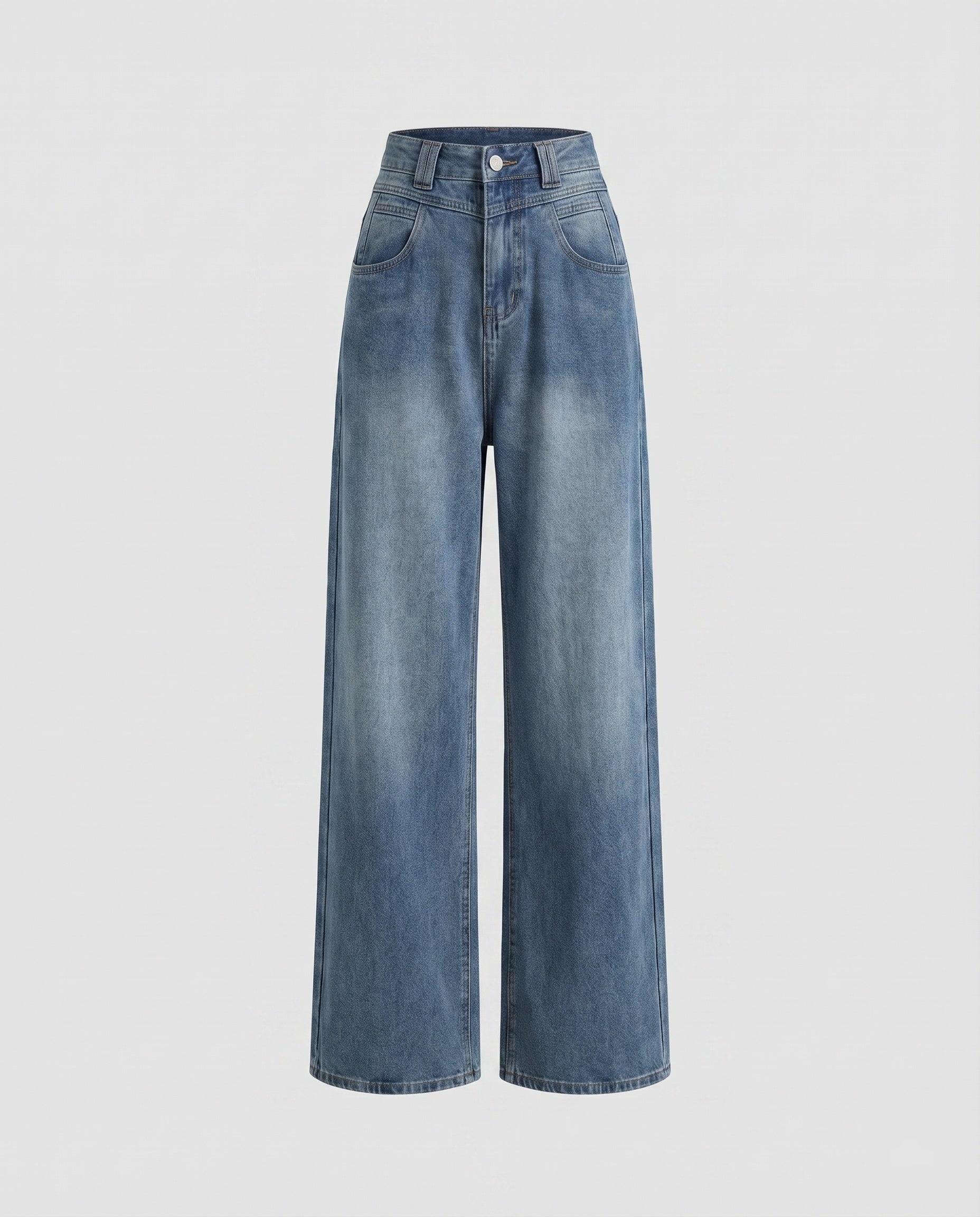 Women's Jeans Extra Wide Leg Durable Denim High Waisted