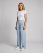 Women's Pleated Trousers Wide Leg Crease High Waist - Front View