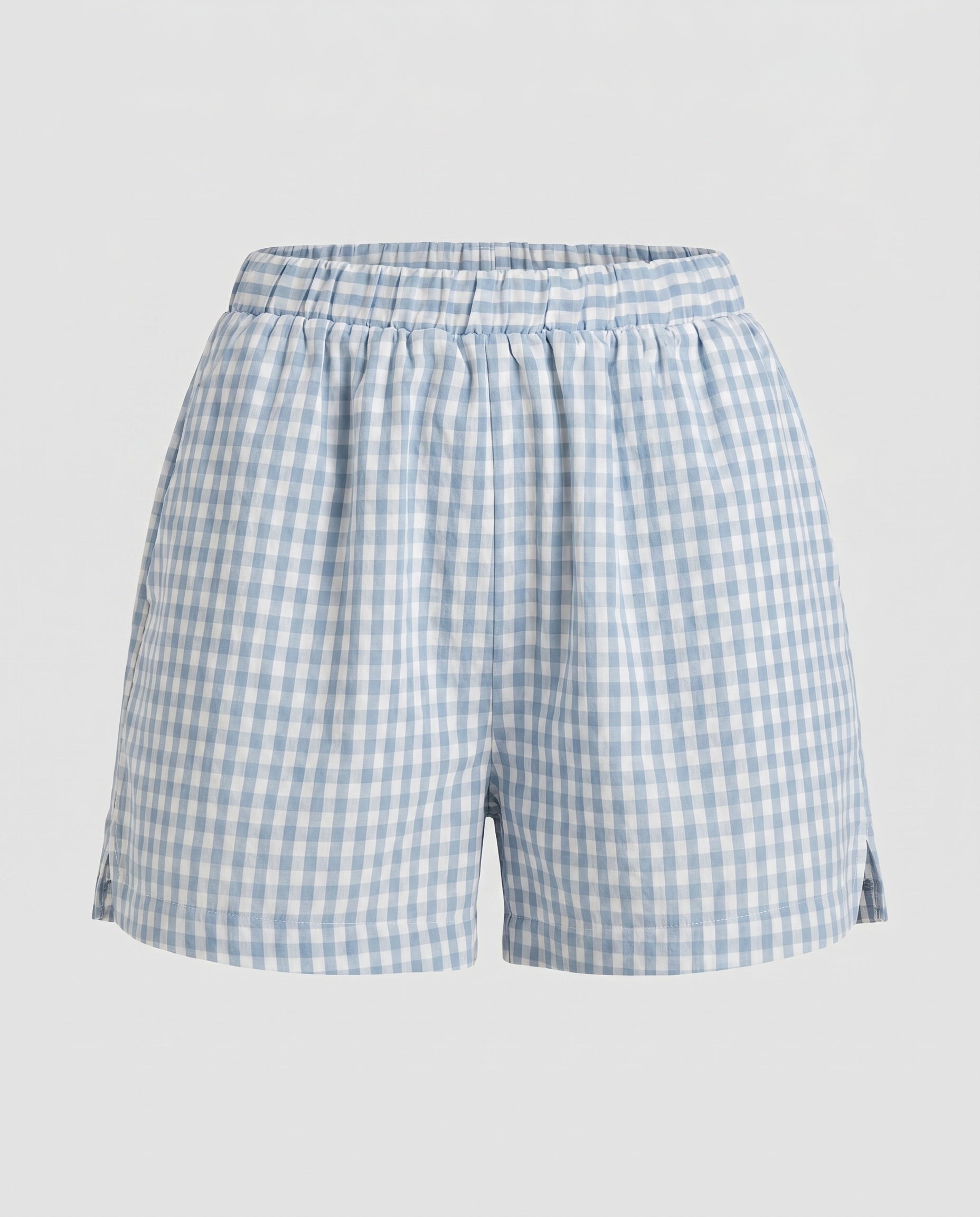 Women's Casual Harem Pants with Elastic Waistband and Checkered Design