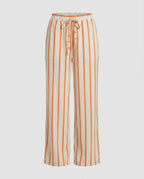 Women's Casual, Striped Summer Pants with Elastic Waist