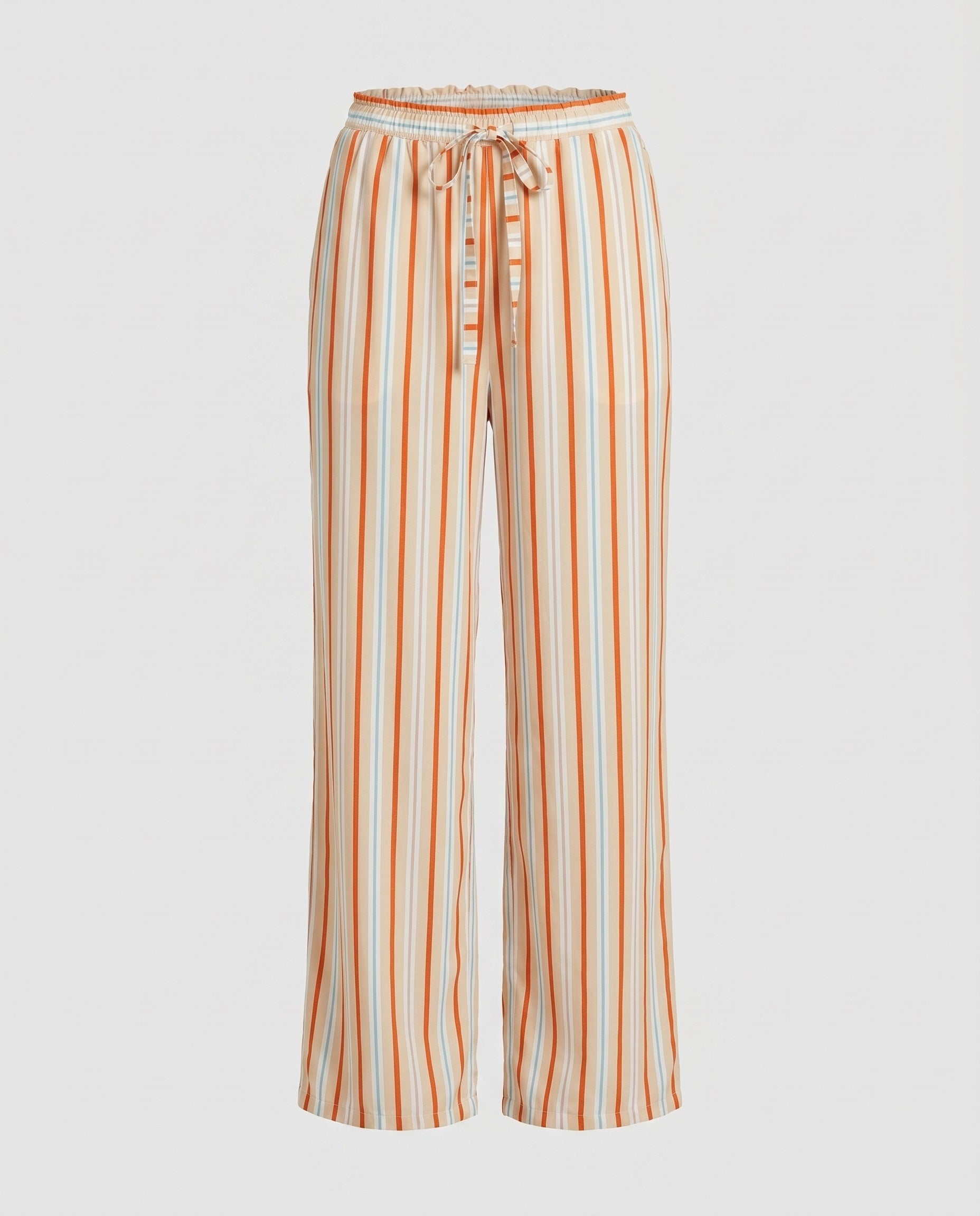 Women's Casual, Striped Summer Pants with Elastic Waist
