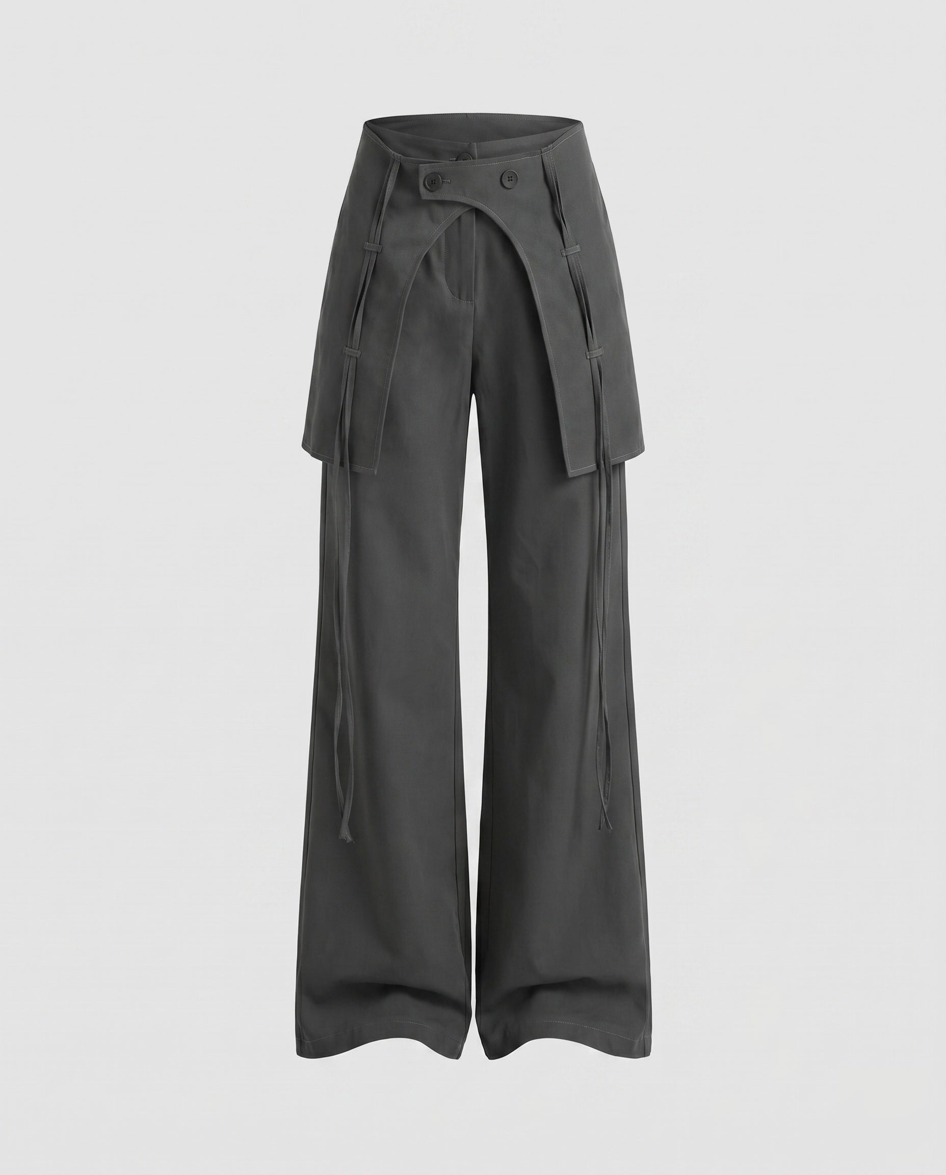 Women's Stylish High-Waisted Cargo Pants with Adjustable Drawstring