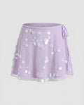 Women's Ruffle Skirt with Transparent Blouse Insert, Playful Details