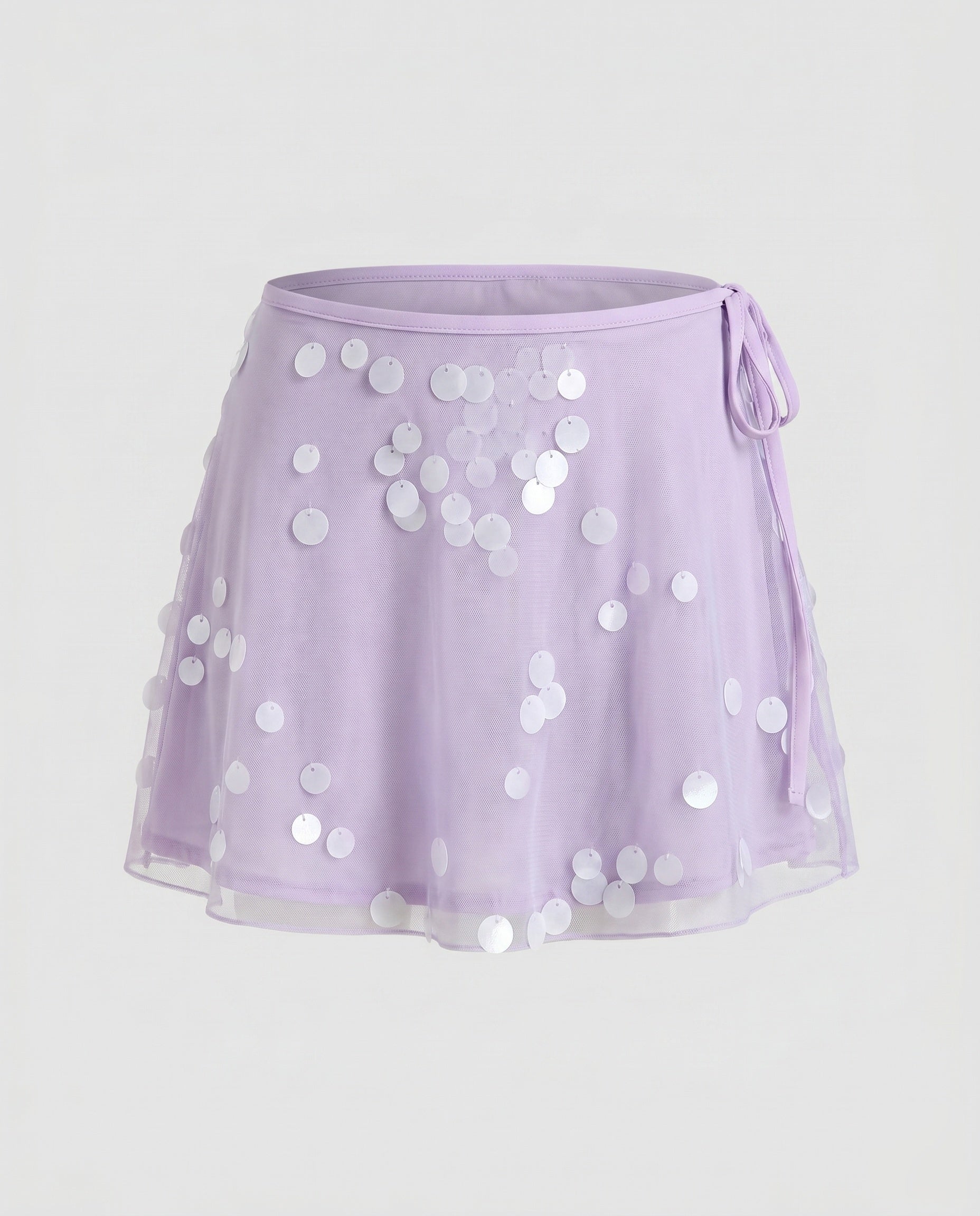 Women's Ruffle Skirt with Transparent Blouse Insert, Playful Details