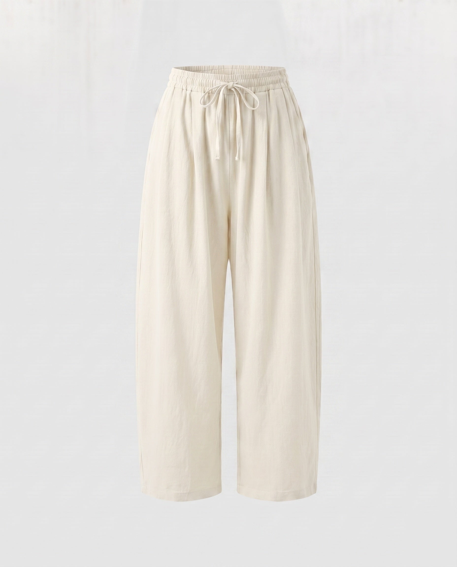 Women's Elegant Wide-Cut Summer Pants with Elastic Waistband