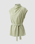 Women's Elegant and Stylish Blouse Top with Tieable Collar
