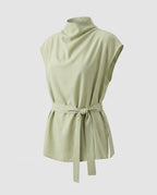 Women's Elegant and Stylish Blouse Top with Tieable Collar