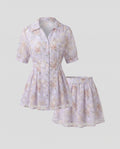 Women's Shirt Dress with Floral Patterns, Swinging Skirt Country Girl