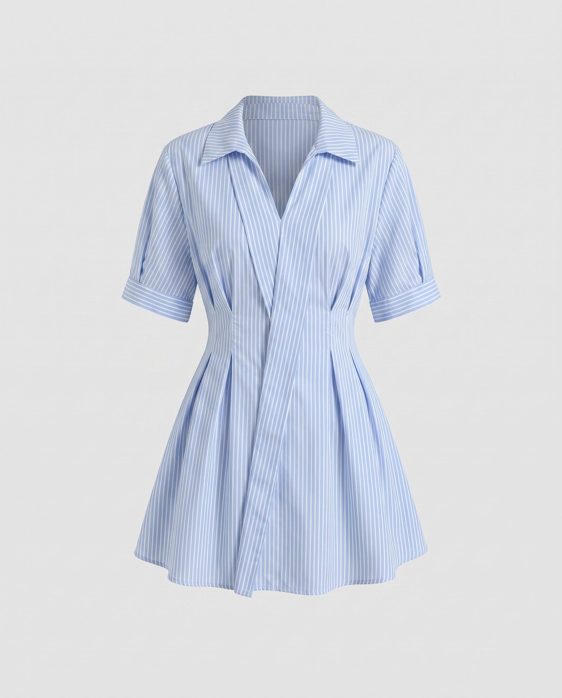 Women's Shirt Dress with Tailored Cut and Striped Design Country Girl