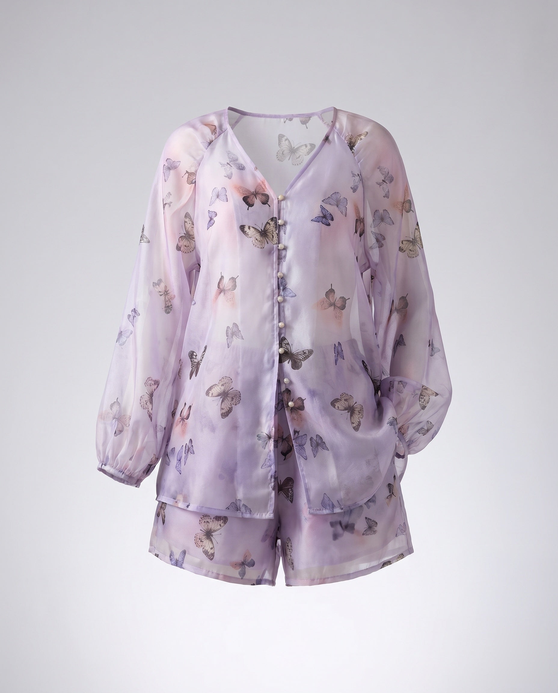 Women's Elegant Patterned Blouse-Shorts Combination Country Girl