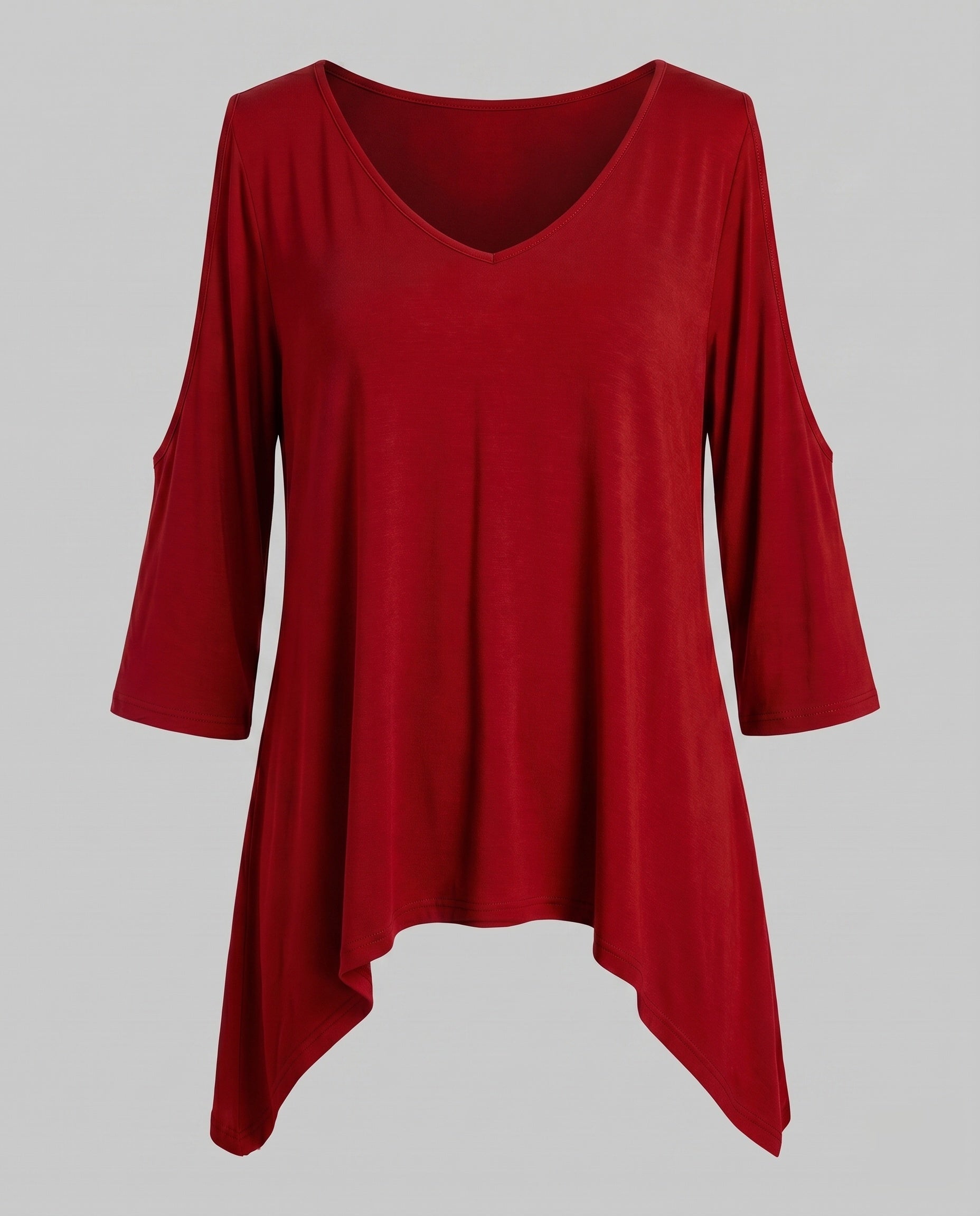 Women's Casual Blouse Shirt with Special Shoulder Cutouts