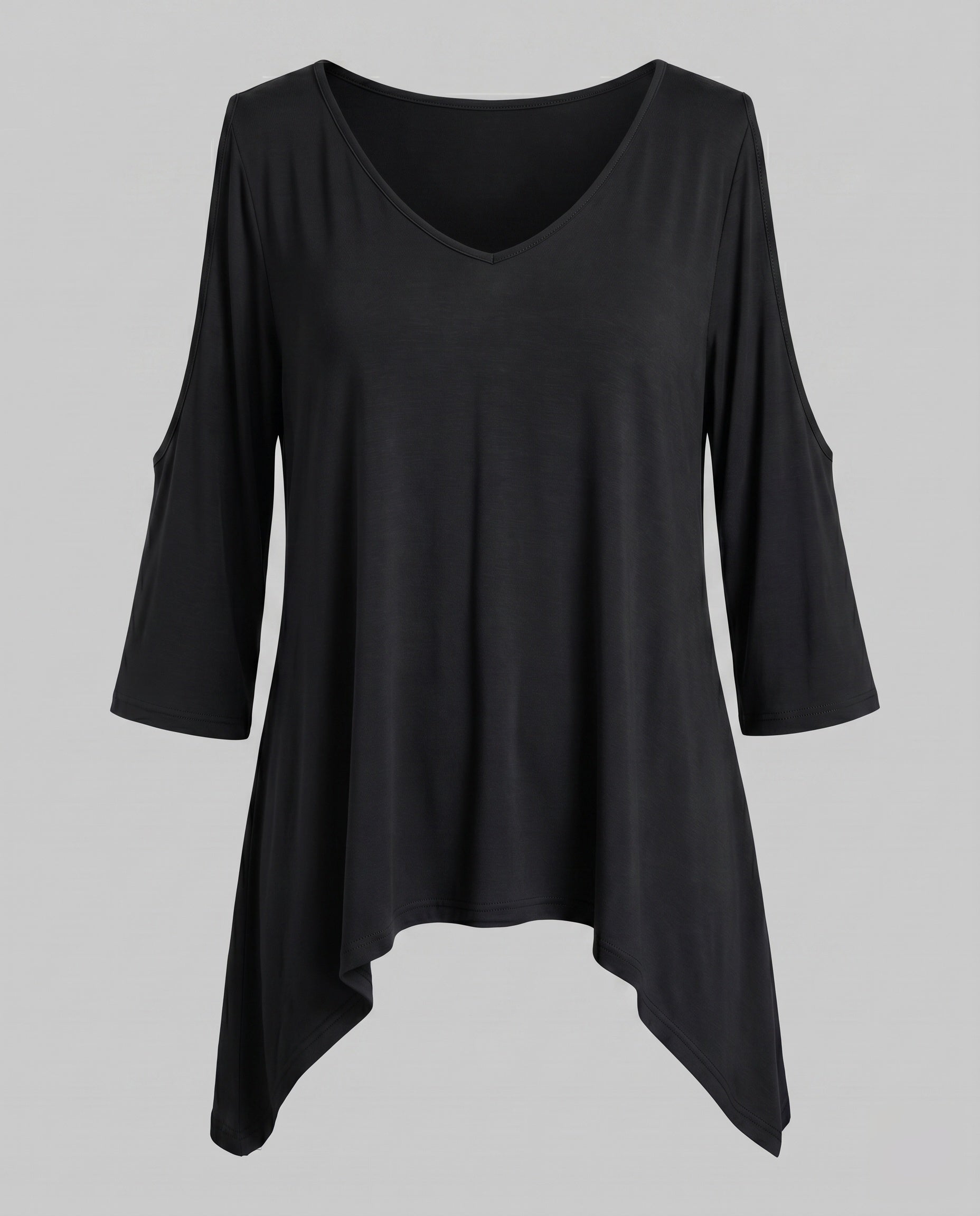 Women's Casual Blouse Shirt with Special Shoulder Cutouts
