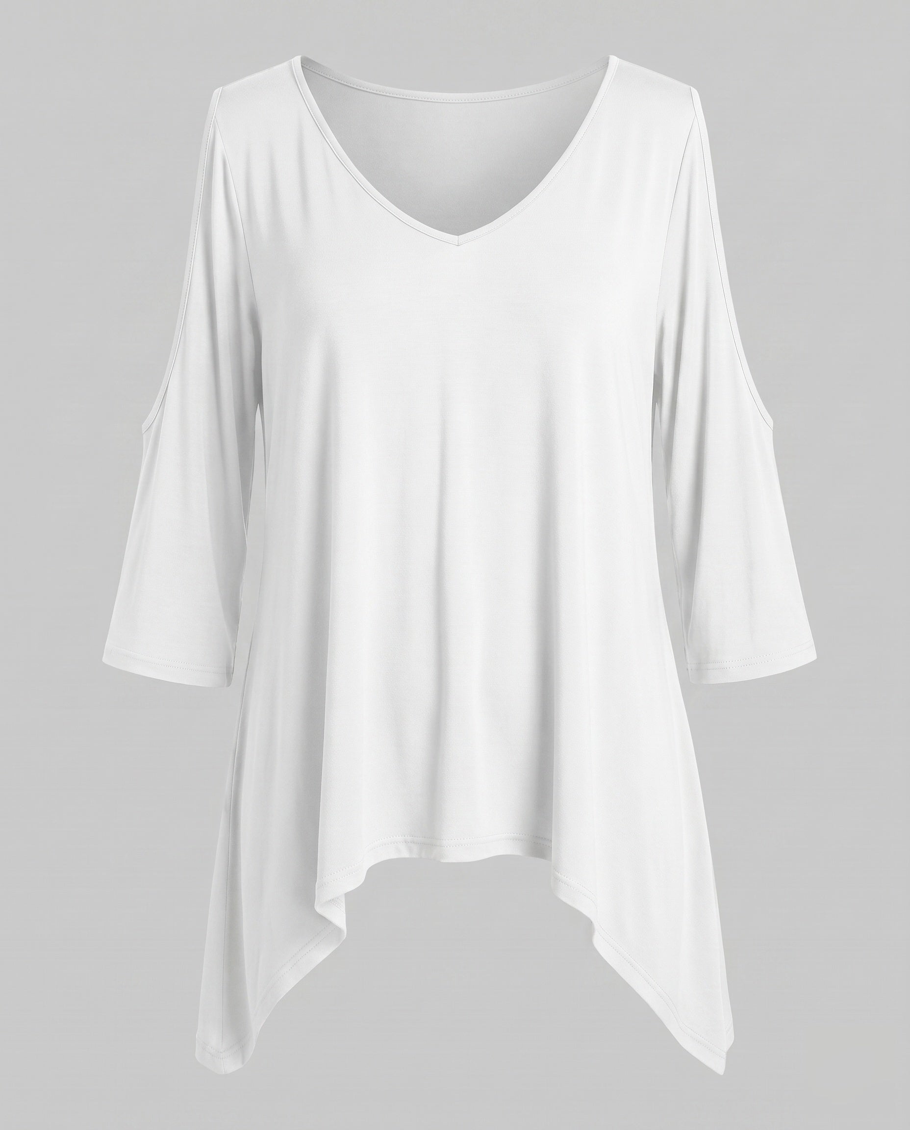 Women's Casual Blouse Shirt with Special Shoulder Cutouts