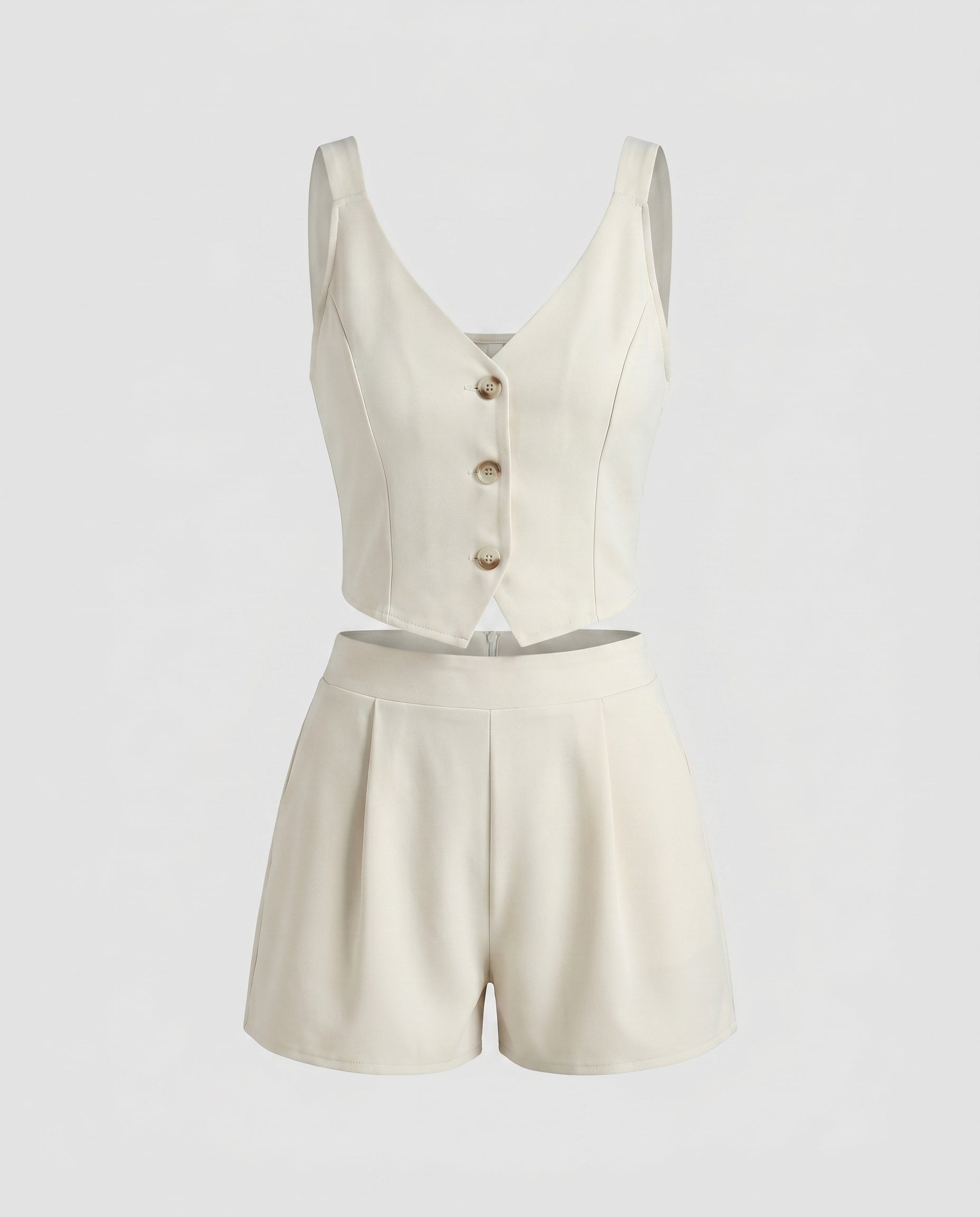Women's Set of Sleeveless Blouse Top and Shorts Country Girl
