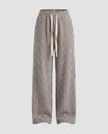 Women's Loose Knit Pants with Elegant Zigzag Pattern