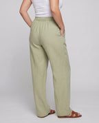 Women's Casual Linen Blend Relaxed Pants - Lower Body View