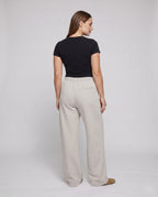 Women's Wide Lounge Jog Pants made of Soft Sweat Quality - Back View