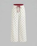 Women's Wide Polka Dot Palazzo Pants with Elastic Comfort Waistband