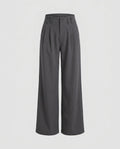 Women's Elegant Wide Business Trousers with High Waist