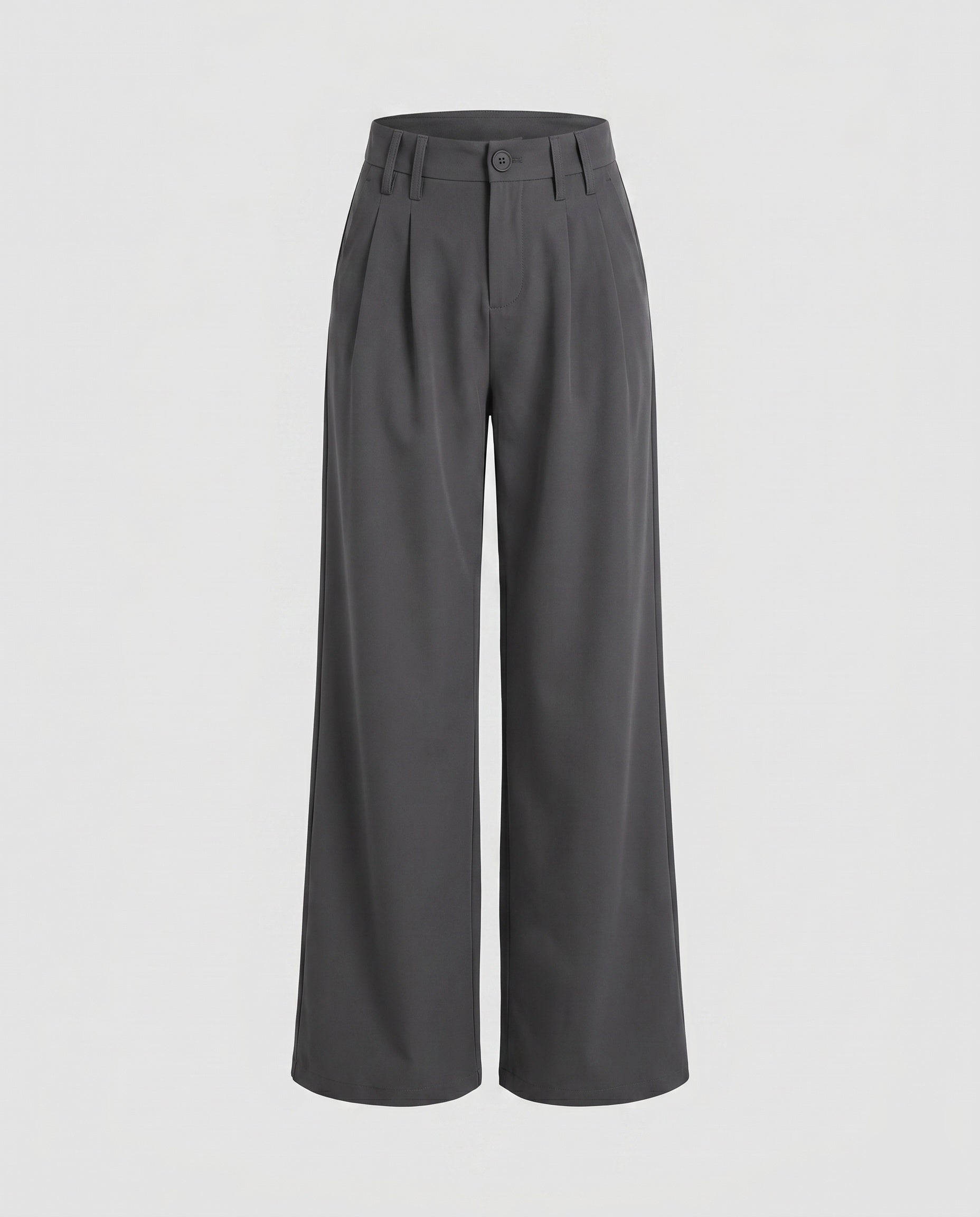 Women's Elegant Wide Business Trousers with High Waist