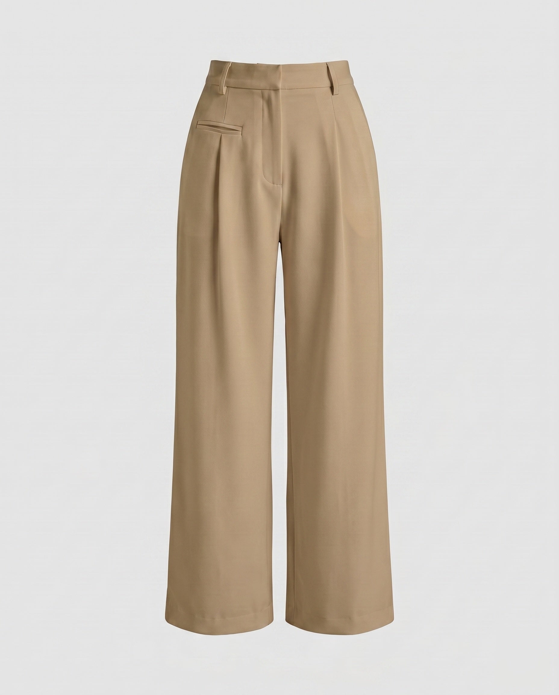 Women's High-Quality Chino Pants with High Waist and Belt