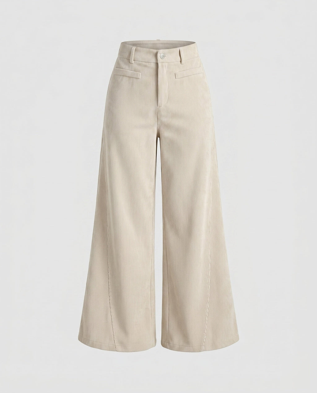 Women's Wide Corduroy Palazzo Pants with High Waist