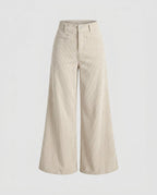 Women's Wide Corduroy Palazzo Pants with High Waist