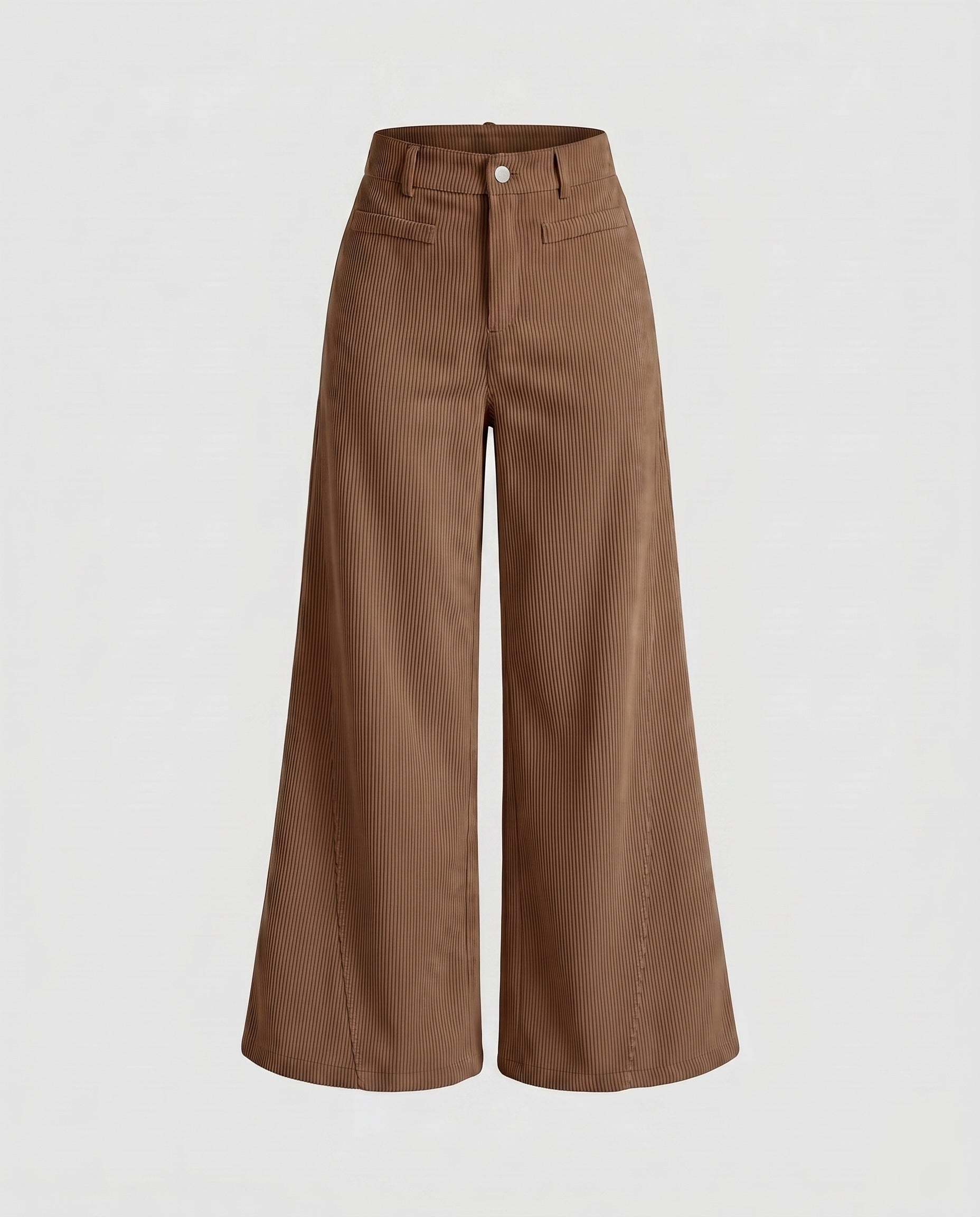 Women's Wide Corduroy Palazzo Pants with High Waist