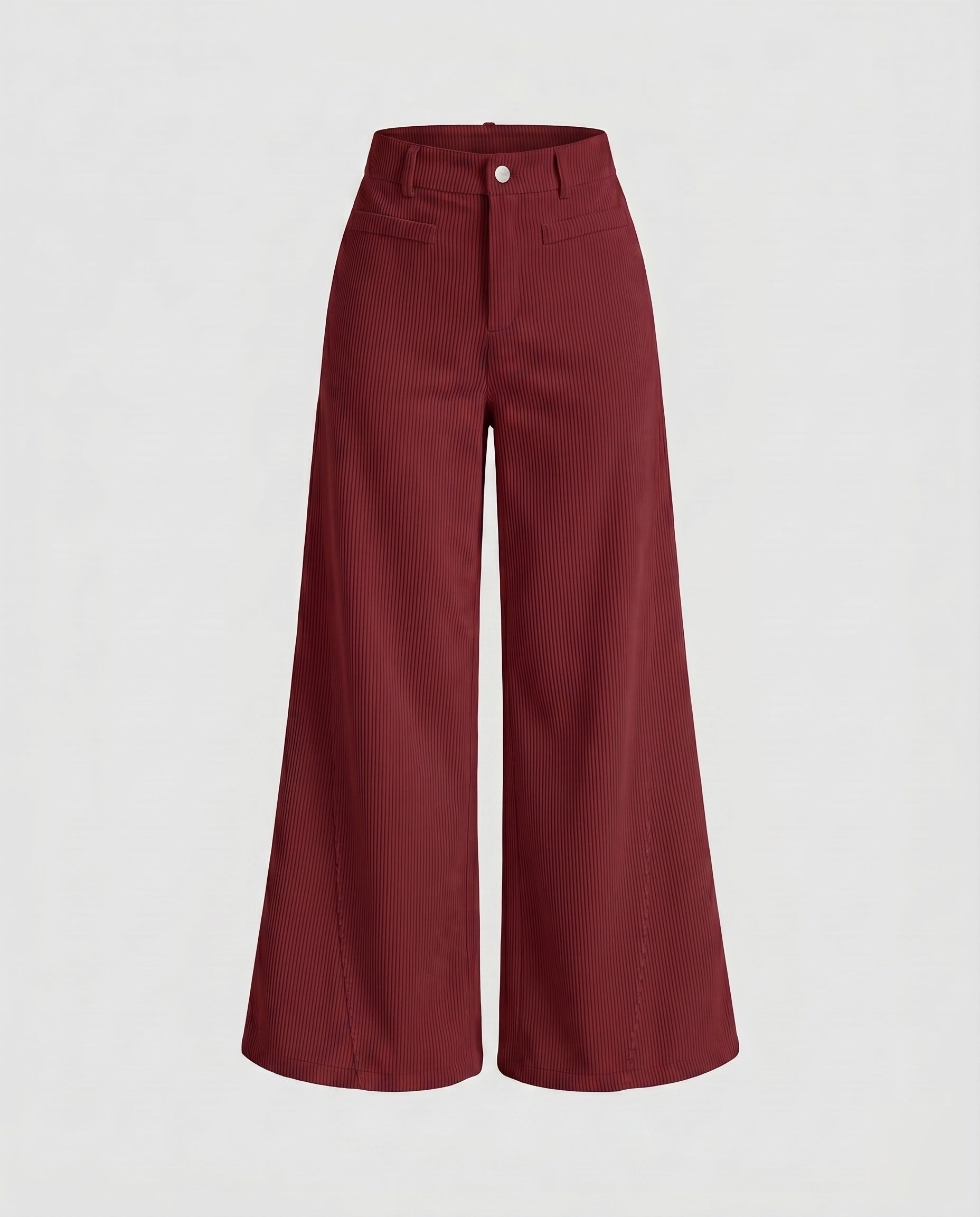 Women's Wide Corduroy Palazzo Pants with High Waist