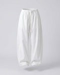 Women's Wide Cotton Pants with Elastic Waistband and Relaxed Fit
