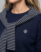 Women's Comfortable Linen Pants with Elegant Belt - Close-Up Detail
