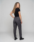 Women's Elegant High-Waisted Dress Pants with Pleats - Back View