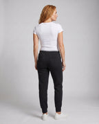 Women's Cuddle Pants with Brushed Inner Lining and Elastic Waistband - Back View