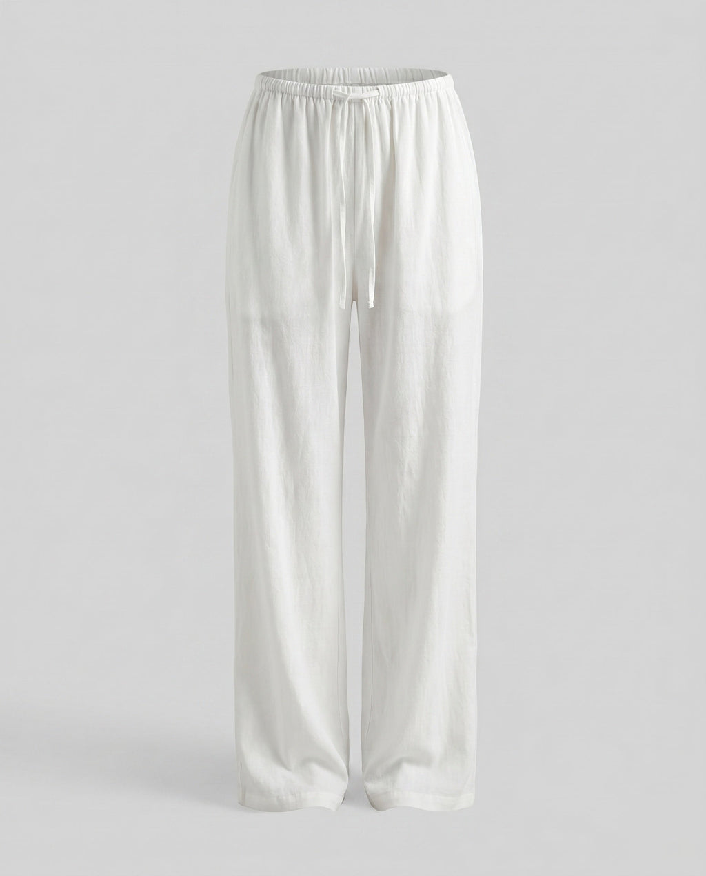 Women's Casual Linen Pants with Elastic Waistband, Practical Pockets