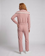 Women's Sporty Set with High-Quality Hoodie and Wide Pants - Back View