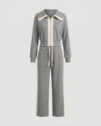 Women's Sporty Set with High-Quality Hoodie and Wide Pants