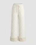 Women's Warm Padded Winter Pants with Fluffy Finish